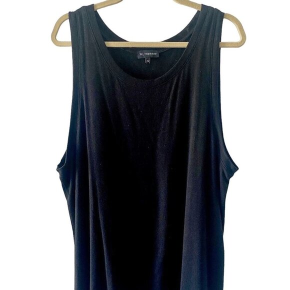 Wantable Tunic Length Sweater Black Lightweight Sleeveless Long Tank Size 2X - Picture 1 of 4